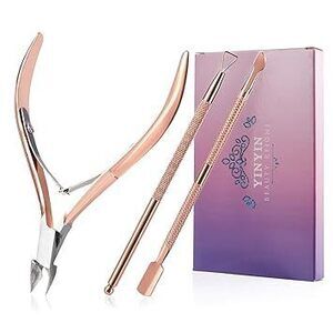 Cuticle Trimmer With Cuticle Pusher And Cutter, Cuticle Remover Cutter Nipper